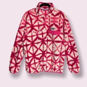 Patagonia pink and white synchilla
